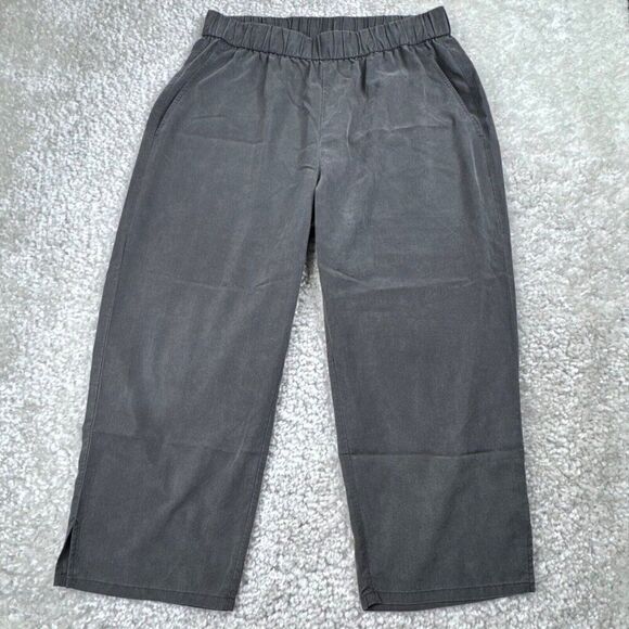 Eileen Fisher Tencel Lyocell Pull On Crop Pant Gray - Picture 1 of 6